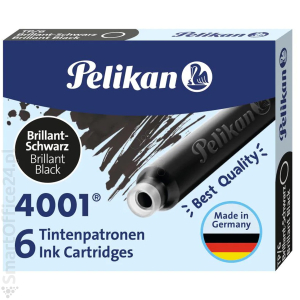 Naboje do piór PELIKAN TP/6 krótkie czarny (6szt)