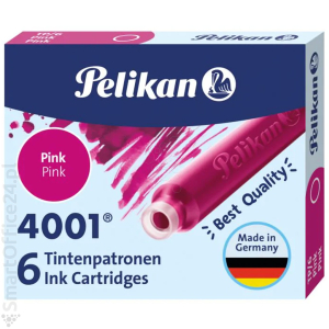 Naboje do piór PELIKAN TP/6 krótkie róowy (6szt)