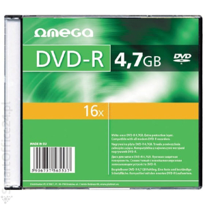 Pyta DVD-R OMEGA 4.7GB Slim (10szt)