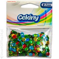 Cekiny ozdobne BREWIS holograficzne, 6mm, mix kolorów (10g)