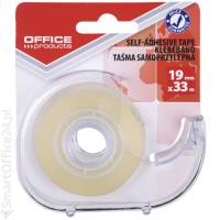 Tama biurowa OFFICE PRODUCTS transparentna, z dyspenserem 19x33m