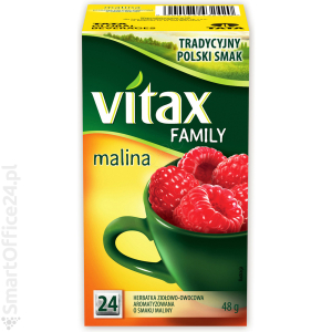 Herbata owocowa VITAX Family malina (24szt)