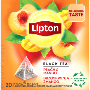 Herbata owocowa LIPTON Piramidki Mango-Brzoskwinia (20szt)