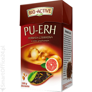 Herbata liciasta czewona BIG-ACTIVE PU-ERH z grejpfrutem (100g)