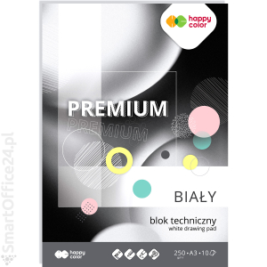 Blok techniczny HAPPY COLOR PREMIUM A3/10k, 250g, biay