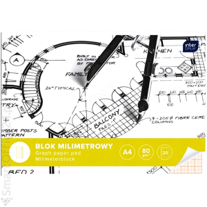 Blok milimetrowy INTERDRUK A4/20k