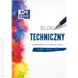 Blok techniczny OXFORD A3/10k, 250g, biay