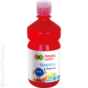 Farba tempera HAPPY COLOR Premium czerwona ciemna 500ml