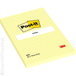 Karteczki samoprzylepne 3M Post-it XXL, óte w kratk, 102x152mm, 100 karteczek