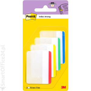 Zakadki indeksujce 3M Post-it, Strong, 51x38mm (4kol x 6szt)