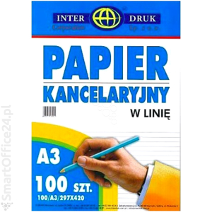 Papier kancelaryjny INTERDRUK A3/100k linia