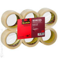 Tama pakowa 3M Scotch Secure Seal, przezroczysta 50mm x 66m (6szt)