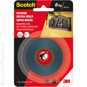 Tama montaowa 3M SCOTCH-FIX® Super mocna 19mm x 1.5m, piankowa, czarna