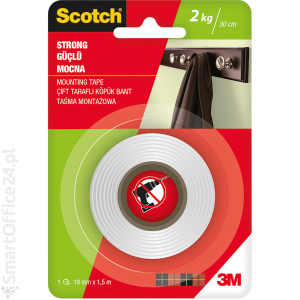 Tama montaowa 3M SCOTCH-FIX® Wewntrzna 19mmx1.5m, piankowa, biaa