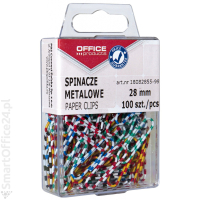 Spinacz OFFICE PRODUCTS okrgy zebra 28mm (100szt)