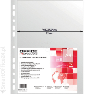 Koszulki groszkowe OFFICE PRODUCTS A4 MAXI 90mic, w folii (50szt)