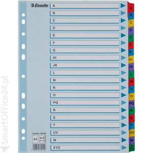 Przekadki kartonowe ESSELTE MYLAR A4 A-Z