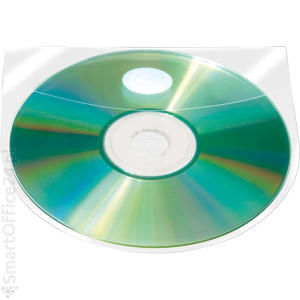 Kiesze samoprzylepna Q-CONNECT na 2-4 CD/DVD 127x127mm, transparentna (10szt)